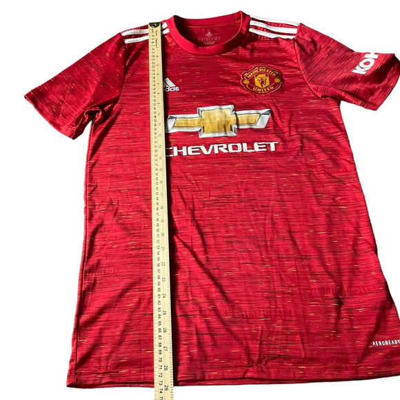 Manchester United Jersey Men's Size Medium Red Adidas Athletic Soccer 540 - Picture 9 of 15